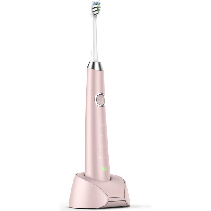 Bravo Sonic B 4656, elektrische Zahnbürste mit 38.000 Bewegungen/Minute, rosa, inklusive Ersatzbürsten und vier Reinigungsmodi