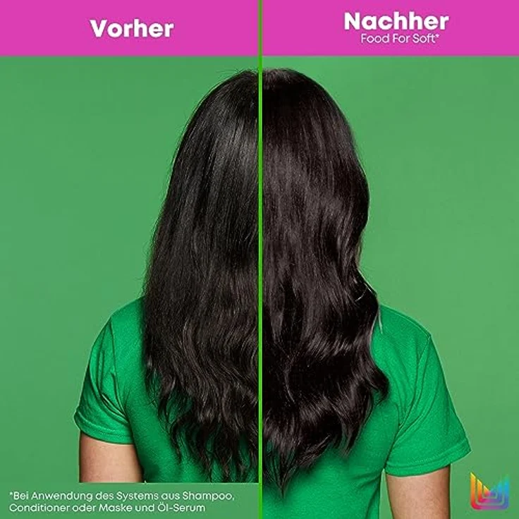 Matrix Haarmaske für trockene oder poröse Haartypen, Mit Avocado-Öl und Hyaluronsäure, Feuchtigkeitsspendend und pflegend, Vegane Formel, Food For Soft, 1 x 500 ml – Bild 3