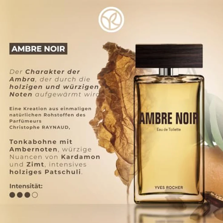 Yves Rocher AMBRE NOIR Eau de Toilette 100 ml | Sinnlich-elegantes Herren Parfüm mit intensiv-holziger Duftnote – Bild 2