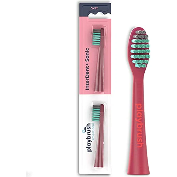 Playbrush Smart One Ersatzbürstenköpfe coral 2 St., Schalltechnologie, für eine schonende Zahnreinigung  – Bild 2