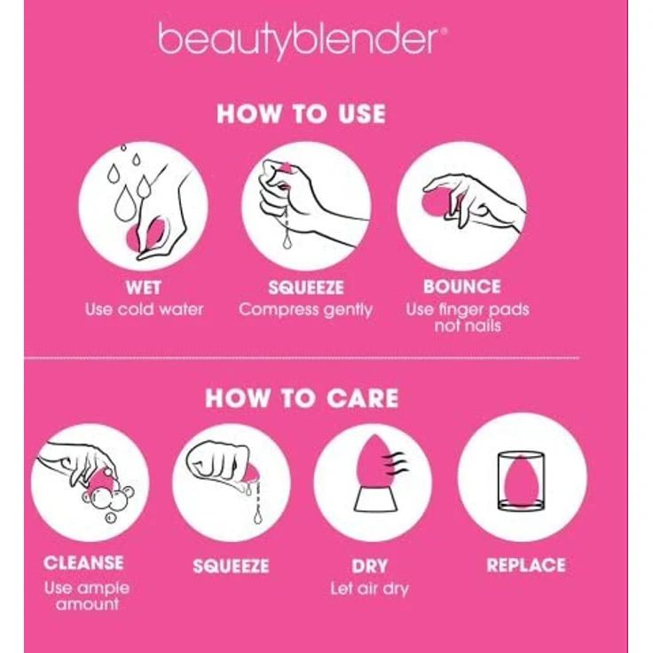 BeautyBlender Make up Nude Latexfrei Schwämmchen makellos für flüssige Grundierung Creme Puder Ei, Beige, 1 stück – Bild 3