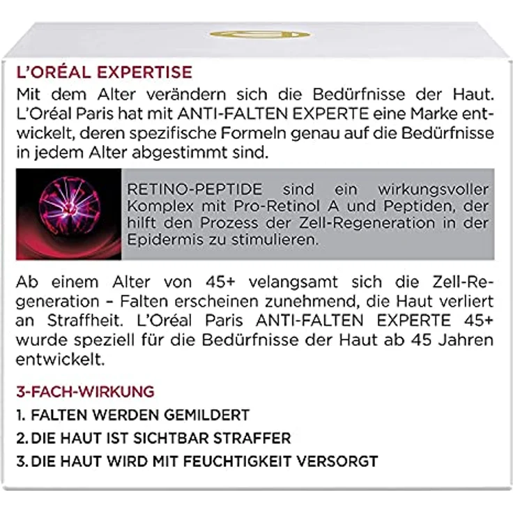 L'Oréal Paris Anti-Falten Experte 45+ Retino Peptide Gesichtscreme 50 ml – Bild 5