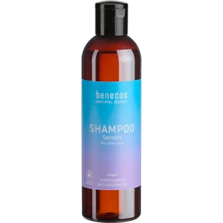 benecos Natural Basics - Shampoo Sensitiv - 250ml - vegan - derm. getestet - für sensible Kopfhaut – Bild 1