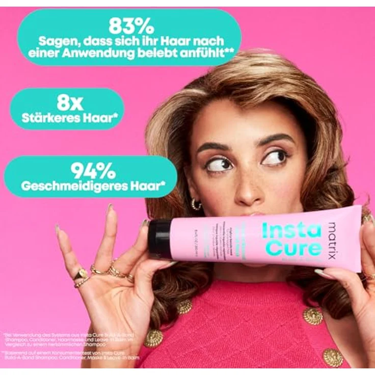 Matrix Instant Liquid Revival Maske für geschädigtes und chemisch behandeltes Haar, Mit Zitronensäure und Squalan, Für starkes und geschmeidiges Haar, Insta Cure Build-A-Bond, 1 x 250 ml – Bild 2