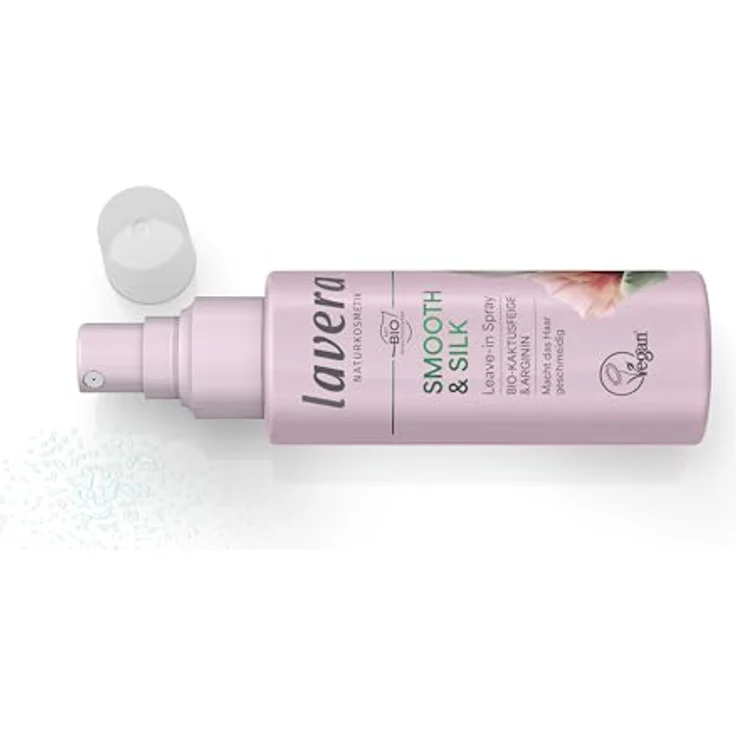 lavera Leave In Spray Smooth & Silk, Anti-Frizz Pflege ohne Silikone für gesundes, glänzendes Haar - 100ml, vegan, Naturkosmetik – Bild 3