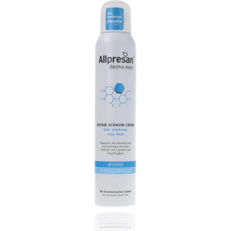 Allpresan derma med Repair Schaum-Creme HYDRO Intensivpflege, 200ml, medizinische Pflege für sensible, trockene und gereizte Haut – Bild 1