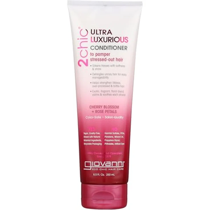 Hairlabs Giovanni 2chic Ultra-Luxurious Conditioner, 250 ml, für sprödes und lockiges Haar, mit Rosenblättern und Kirschblüten, vegan und tierversuchsfrei, Tube – Bild 1