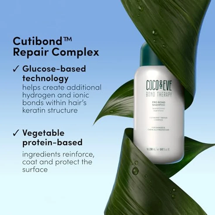 Coco & Eve Bond Therapy Pro Bond Shampoo, stärkendes Shampoo für beschädigtes, chemisch behandeltes Haar, 280 ml, feuchtigkeitsspendend und ohne Silikone – Bild 4