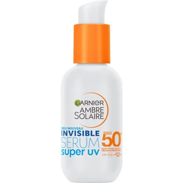 Garnier Ambre Solaire Invisible Super UV, Gesichts-Serum mit LSF 50+, Ceramid Protect, 30 ml