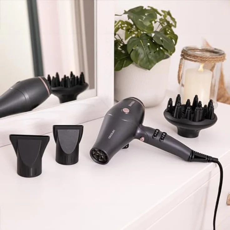 Cecotec Bamba IoniCare Harmony, Haartrockner mit 2600W Motor, variablen Temperatur- und Geschwindigkeitseinstellungen, grau – Bild 10