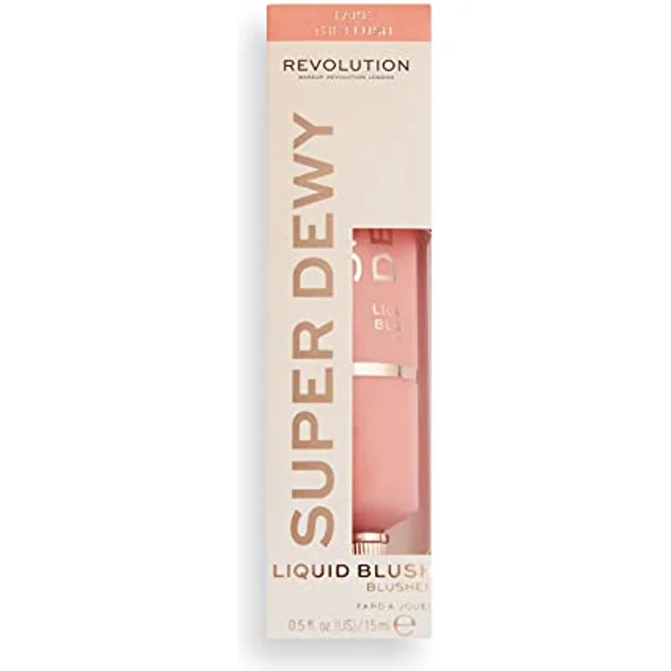 Makeup Revolution, Superdewy Liquid Blusher, Gesichts-Rouge, Hochpigmentiert, aufbaubare Formel, Fake The Flush, 15 ml – Bild 1