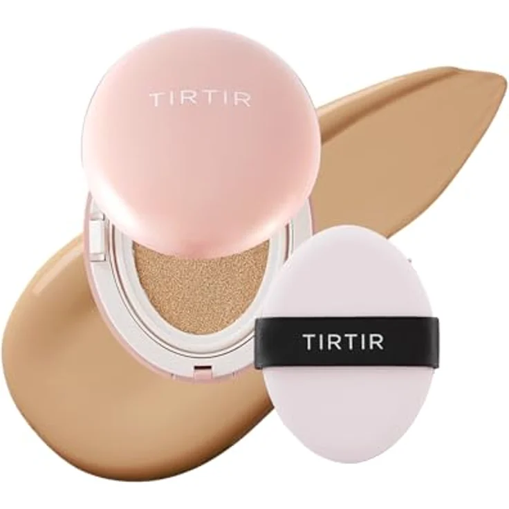 TIRTIR Mask Fit Aura Cushion Mini, mattierendes Make-up mit ausgezeichneter Abdeckung, Farbton 27N Camel, 4.5 g – Bild 1