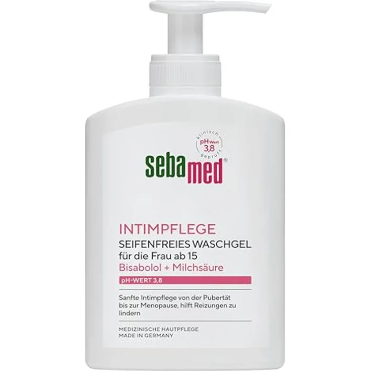 Sebamed Intim-Waschgel pH 3,8, sanfte Intimpflege mit Bisabolol und Milchsäure, 200 ml – Bild 1