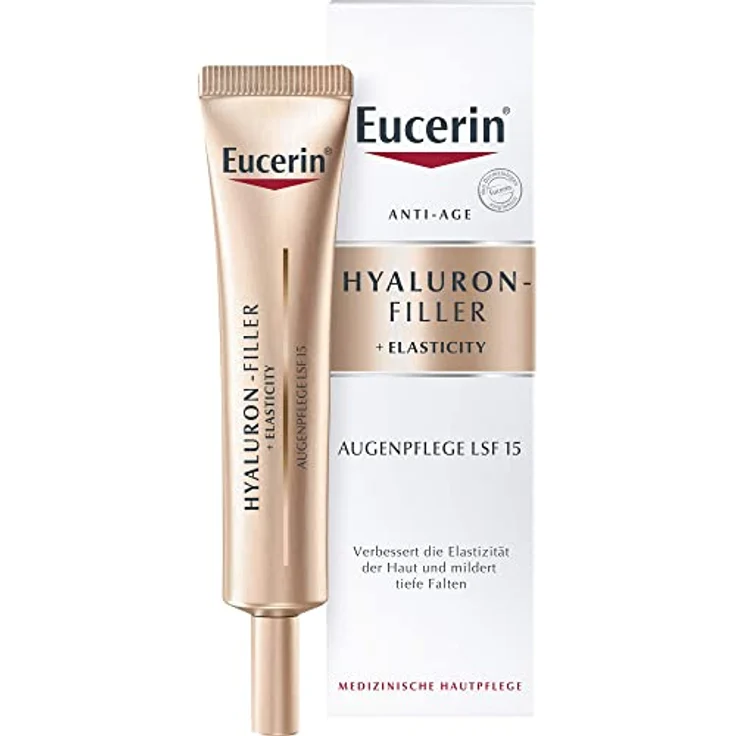 Eucerin Hyaluron-Filler + Elasticity SPF15 Anti-Falten-Augencreme für reife Haut 15 ml für Frauen – Bild 6