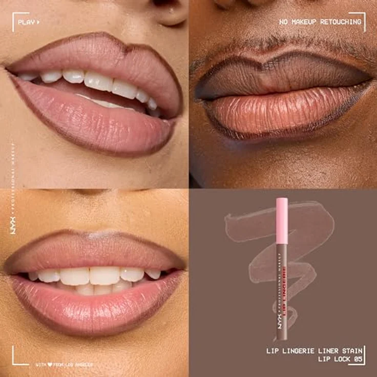 NYX Professional Makeup Lip Lingerie Fixierstift für Lippen, langanhaltend, Farbton 05 Lip Lock, 1 ml – Bild 3