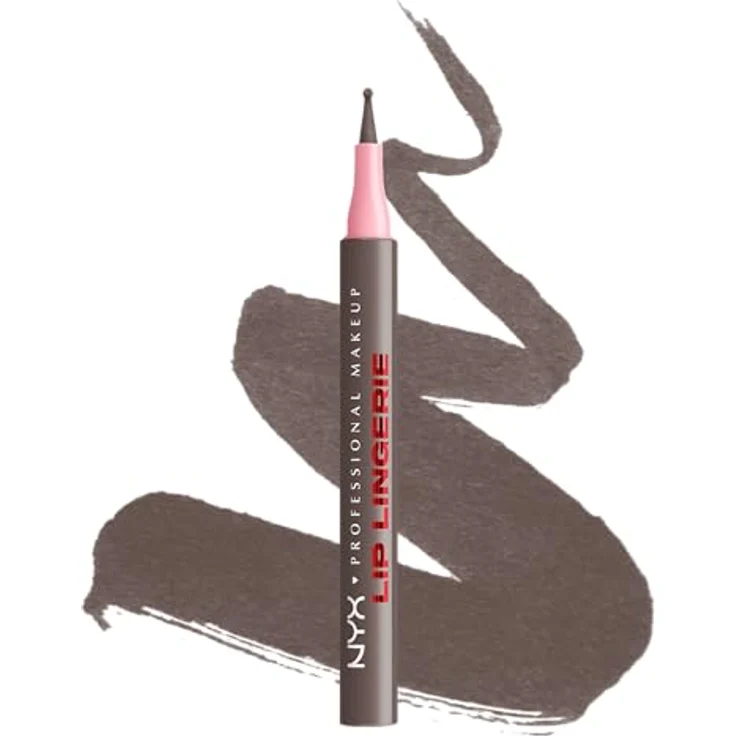 NYX Professional Makeup Lip Lingerie Lipliner Stain, wasserfester & wischfester Lip Liner mit ultra-feiner Spitze, langanhaltender Nude-Stain Effekt, Farbe: Wild Side – Bild 1