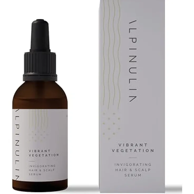 ALPINULIN Haar- & Kopfhautserum 50ml – Vegane Pflege mit Pflanzenextrakten, GHK-Cu & Alpenquellwasser gegen dünner werdendes Haar
