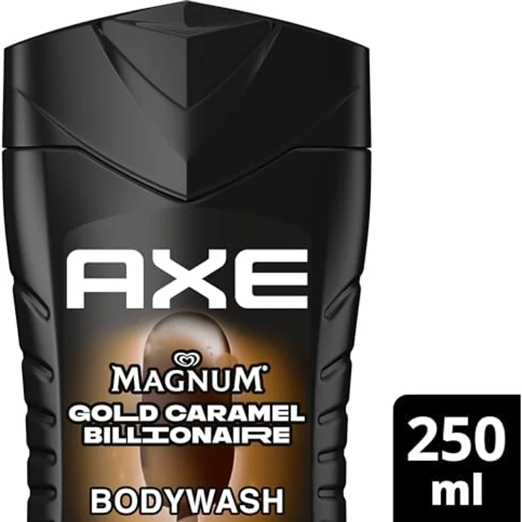 Axe 3-in-1 Duschgel & Shampoo Magnum Gold Caramel Billionaire, langanhaltende Frische und süßer Duft, dermatologisch getestet, 250 ml – Bild 2