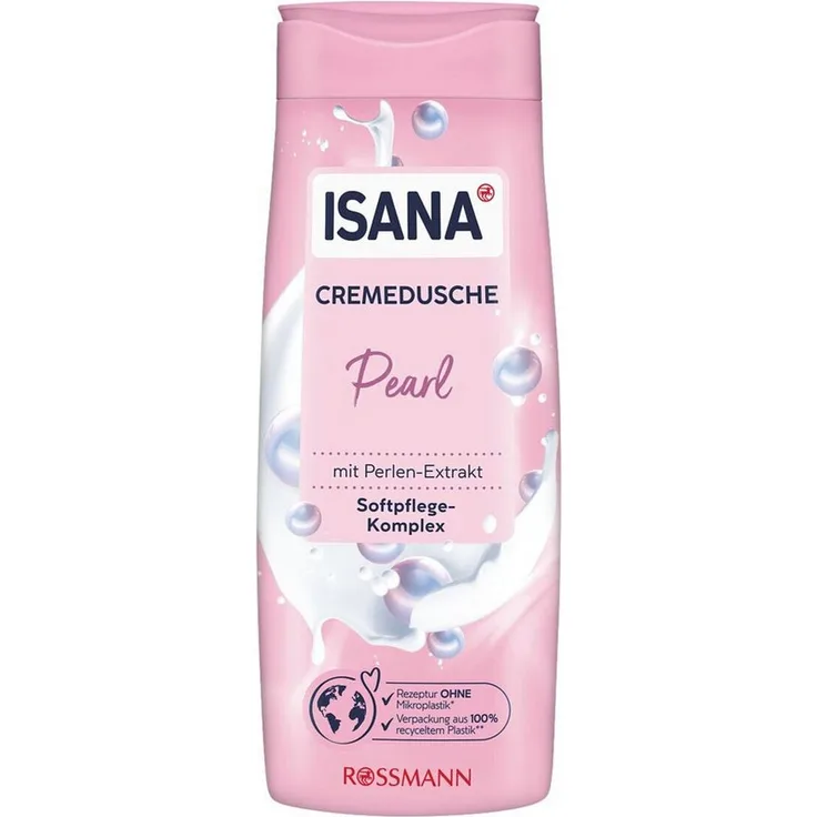 ISANA Duschcreme Pearl, 300 ml, sanfte Hautreinigung mit Perlen-Extrakt, pH-hautneutral, dermatologisch getestet