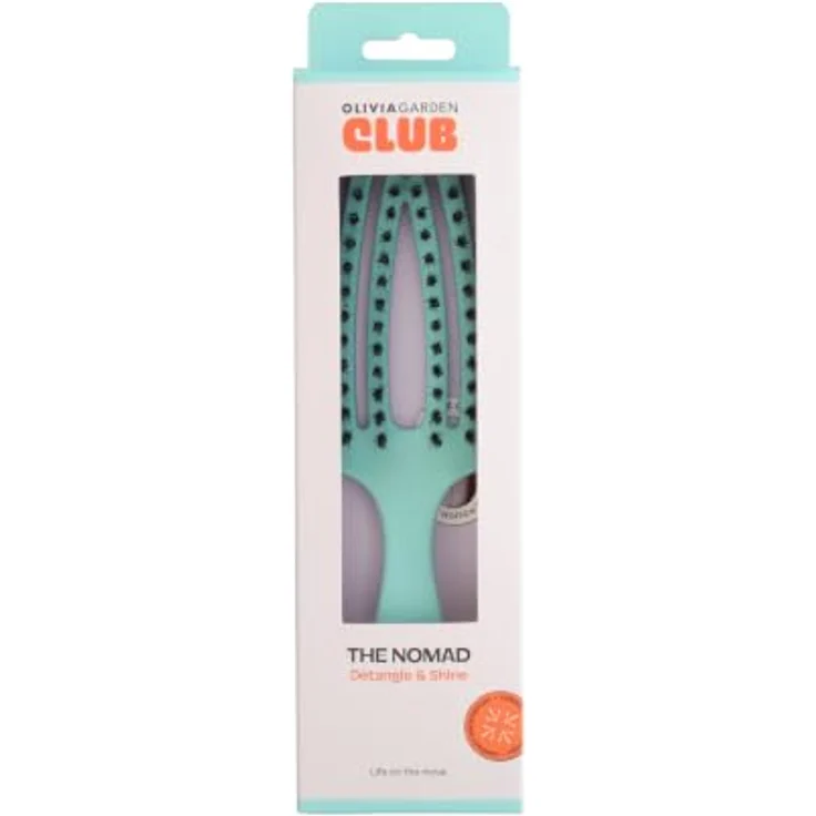 Olivia Garden Club THE NOMAD Detangling & Shine Fingerbrush, Haarbürste mit ergonomischem Griff und offener Struktur, Mint – Bild 2