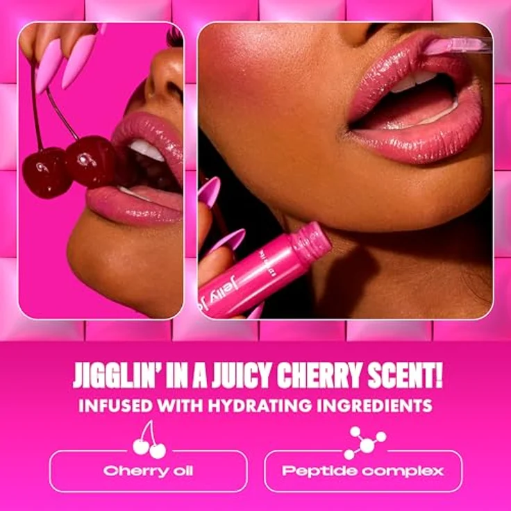NYX Professional Makeup Jelly Job, leuchtender Lippenglanz mit vergrößerndem Effekt, Farbton Jelly Squeeze, 7.5 ml – Bild 5