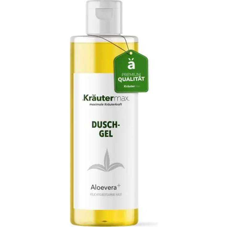 Kräutermax Aloe Vera Duschgel Reinigungsgel mit Aloevera Gel für Körper und Haare, 250 ml – Bild 1