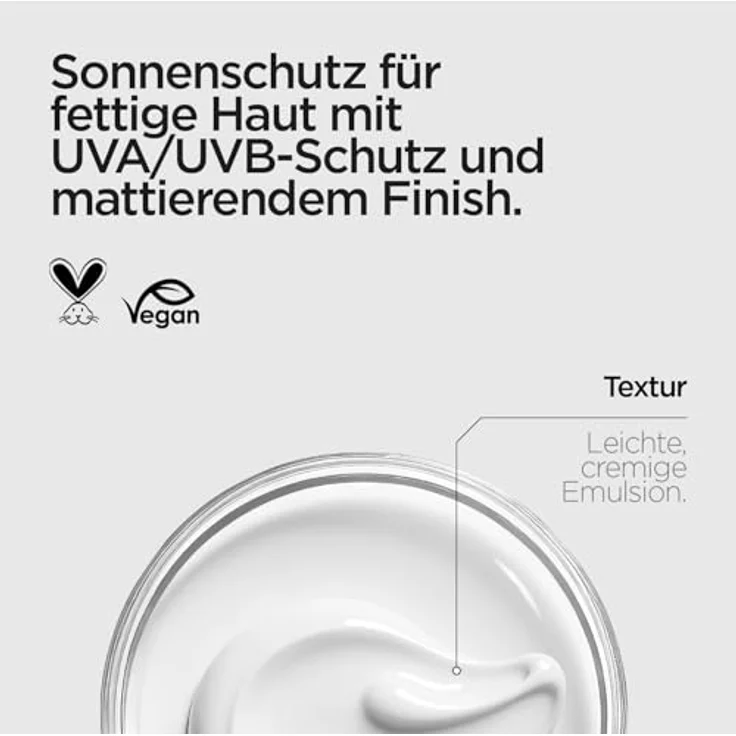 Revox B77 JUST, täglicher Sonnenschutz für fettige Haut, 30 ml, UVA/UVB Schutz, nicht parfümiert, vegan, alkoholfrei – Bild 2