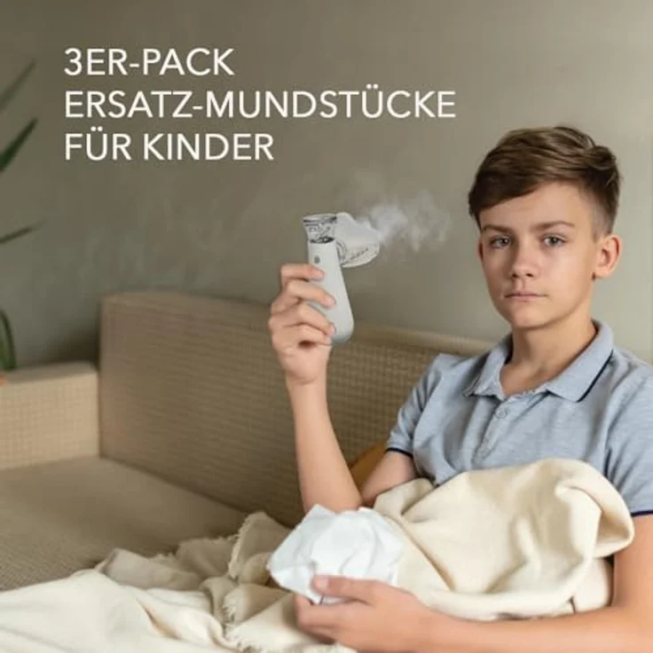 IEA Medical Inhalationsgerät Zubehör Inhalationsmasken Kinder, 3er Set für IEA Medical Inhalator, ergonomische Passform, hygienisch und wiederverwendbar – Bild 2