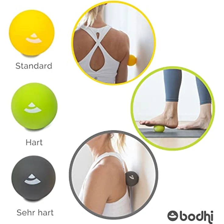 bodhi Massageball Faszien-Massage-Ball, 3er Set, Ø ca. 6,5 cm, 3-tlg. – Bild 4