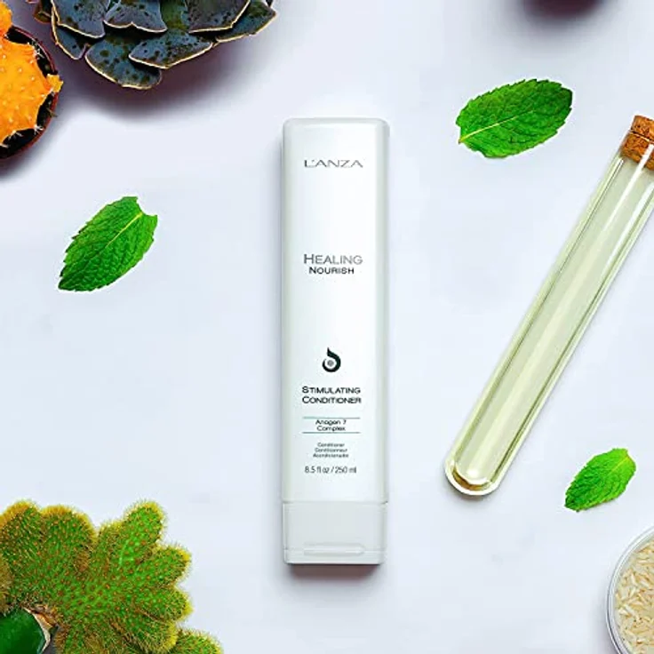 L'ANZA Heilung Nähren Stimulierender Conditioner (250 ml), Fördert Gesundes Haarwachstum, Beseitigt Abgestorbene Hautzellen, Talg, Rückstände und DHT, für Gesundes Haar & Kopfhaut, Haar Pflegespülung – Bild 2