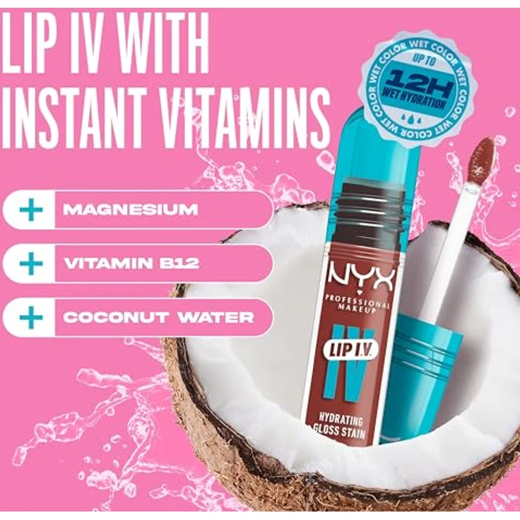 NYX Professional Makeup LIP IV Glanz Lipgloss, feuchtigkeitsspendend, 5 ml, Farbe Drippi – Bild 5