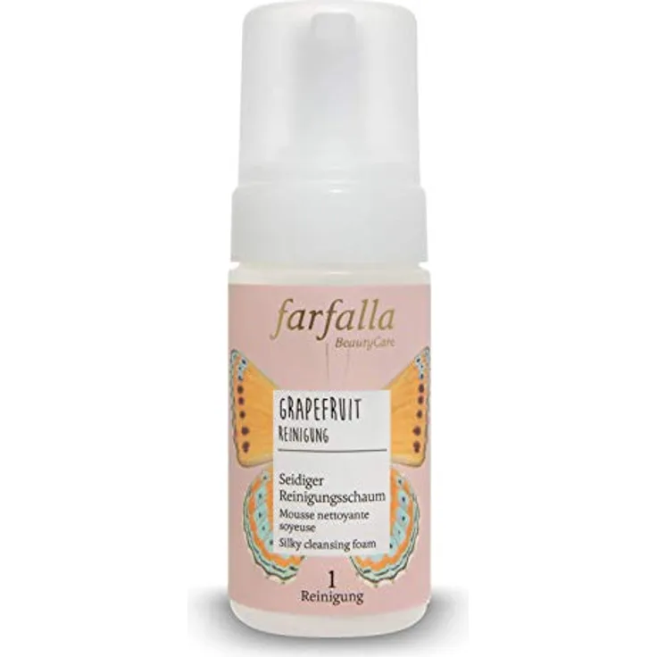farfalla Grapefruit Reinigungsschaum - 120ml - Vitalisierende Hautpflege mit Aloe Vera & Vitamin C
