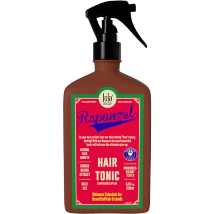 Lola Cosmetics Rapunzel Crescimiento Lotion, Tonisches Haarwachstums-Lotion für Erwachsene, Unisex, 250 ml, natürliche Feuchtigkeitspflege für alle Haartypen – Bild 1