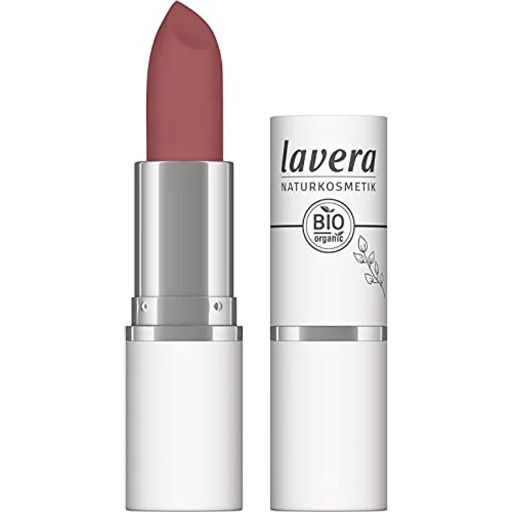 lavera Velvet Matt Lipstick - Berry Nude 01 - Lippenstift mit Bio-Blütenbutter & Bio-Sonnenblumenöl - cremig matte Textur glutenfrei - ohne Silikone, Mineralöl & Mikroplastik - vegan - Bio (1 x 4.5 g) – Bild 2