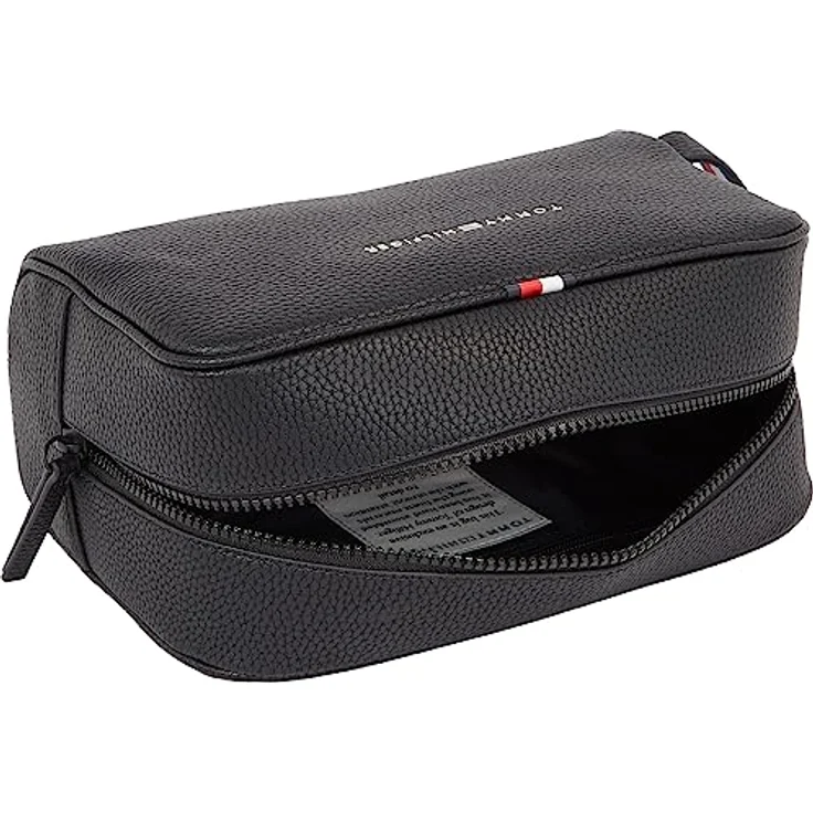Tommy Hilfiger Herren Kulturbeutel Essential PU Washbag Kunstleder, Schwarz (Black), Einheitsgröße – Bild 3