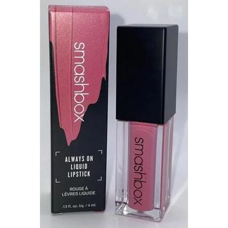 Smashbox Always On Liquid Lipstick, Lippenstift in Hair Flip Pink, langanhaltende Farbe mit samtigem Mattfinish, 4 ml