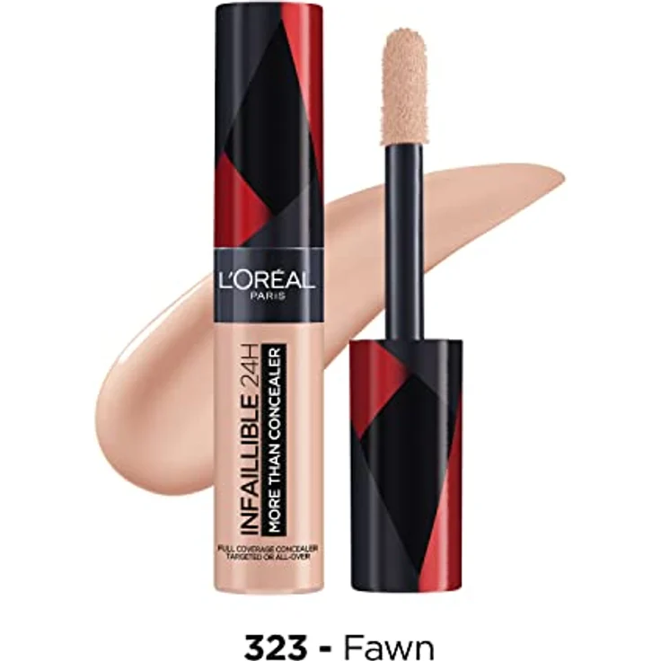 L'Oréal Paris Concealer zum Abdecken und Auffrischen, Für ein deckendes Finish und bis zu 16H Halt, Infaillible More Than Concealer, Farbe: 323 Fawn, 11 ml – Bild 2