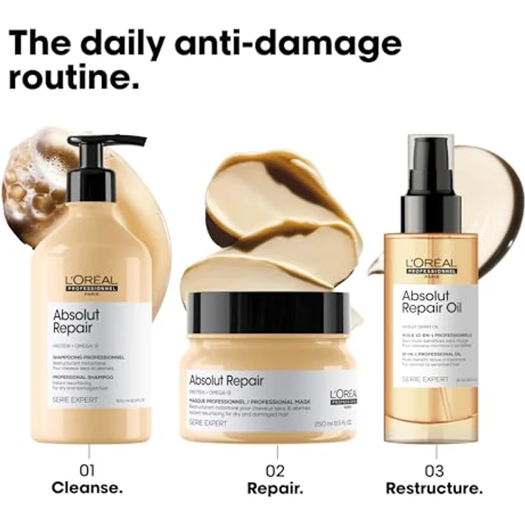 L’Oréal Professionnel Serie Expert Absolut Repair regenerierende Maske mit Tiefenwirkung für trockenes und beschädigtes Haar 250 ml – Bild 5