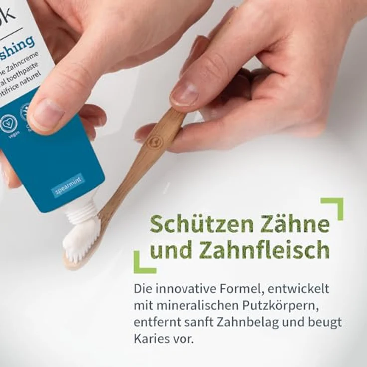 Niyok® Refreshing Zahnpasta "Spearmint" (75ml) • Remineralisierende Zahnpasta für gesunde Zähne • Natürlich sanfte Pflege & Frische • Plastikreduzierte Tube • Ohne Fluorid & Vegan. – Bild 4