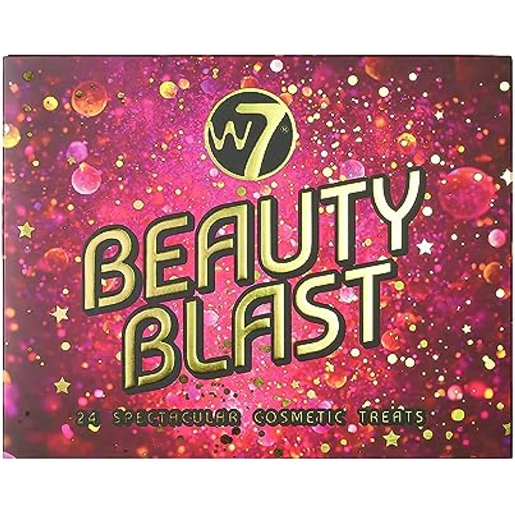 W7 Beauty Blast Adventskalender 2023-24 einzeln verpackte, hochwertige Makeup- und Kosmetiküberraschungen zu Weihnachten - Frei von Tierversuchen, Weihnachtsgeschenke für Teenager und Mädchen – Bild 2