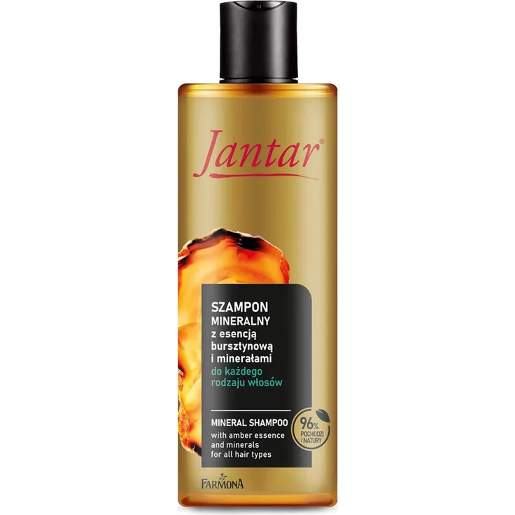 Farmona Jantar Minerales Shampoo mit Bernstein-Essenz und Nährstoffkomplex, 300 ml für alle Haartypen, feuchtigkeitsspendend und schuppenreduzierend