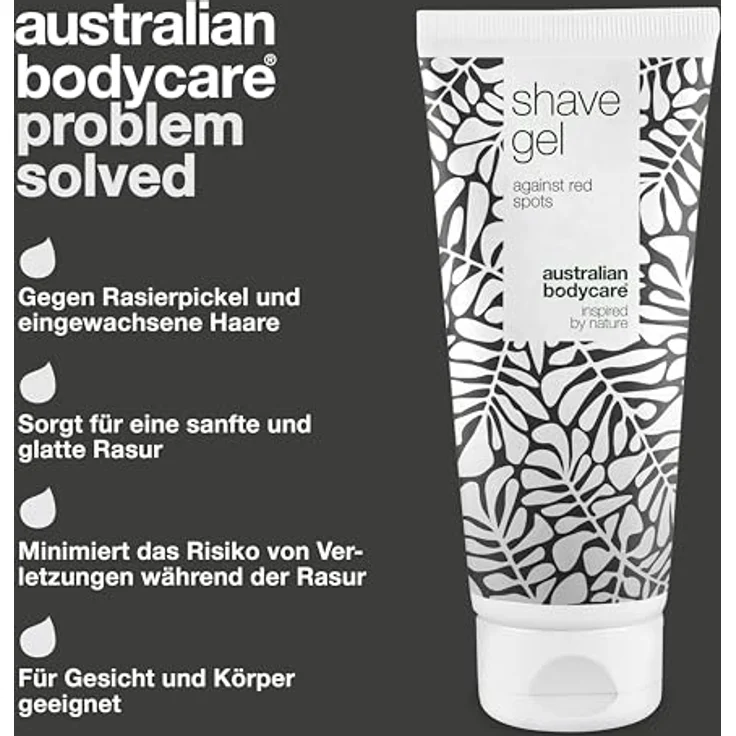 Rasier Gel Mit Teebaumöl for Men 200 ml | Transparentes Rasiergel für eine präzise, komfortable Rasur | Bei Rasurbrand, roten Pickel und eingewachsenen Haaren – Bild 3