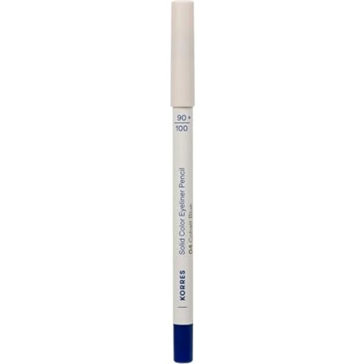 KORRES Solid Color Eyeliner Pencil Cobalt Blue 04, cremige Textur mit Vulkan-Mineralien, langanhaltend, vegan, für empfindliche Augen, 1,2g – Bild 2