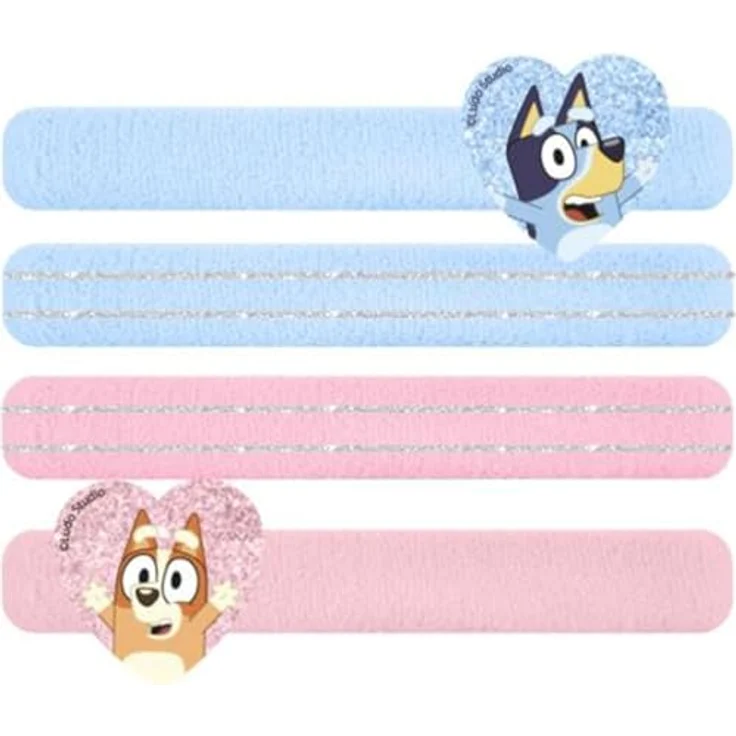 Disney Bluey Haargummis für Kinder, 4er Set, schonend und vielseitig für einfache Frisuren – Bild 2