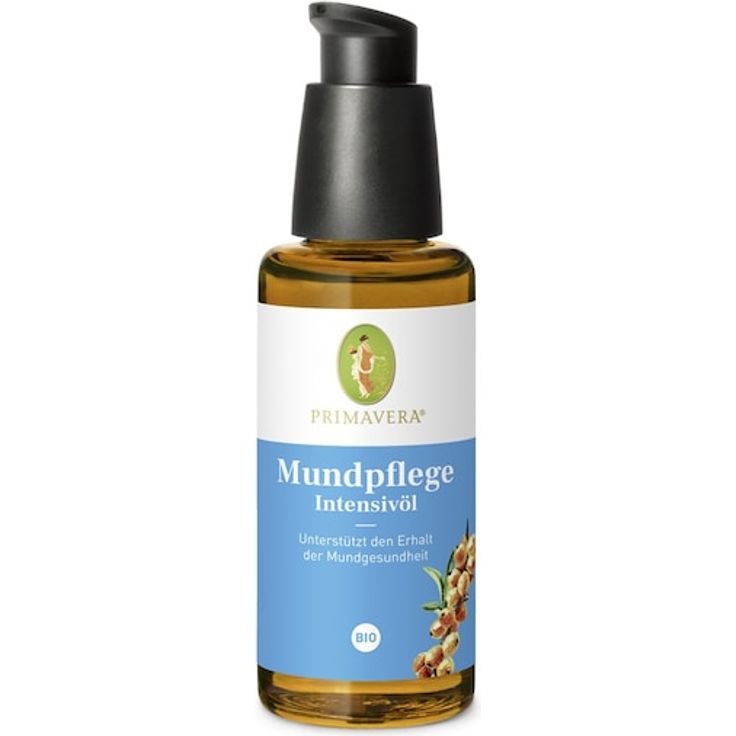 PRIMAVERA Mundwohl Mundpflege Intensivöl bio Mundwasser, mit Sanddorn, Lorbeer & Pfefferminze, 50 ml, Unisex