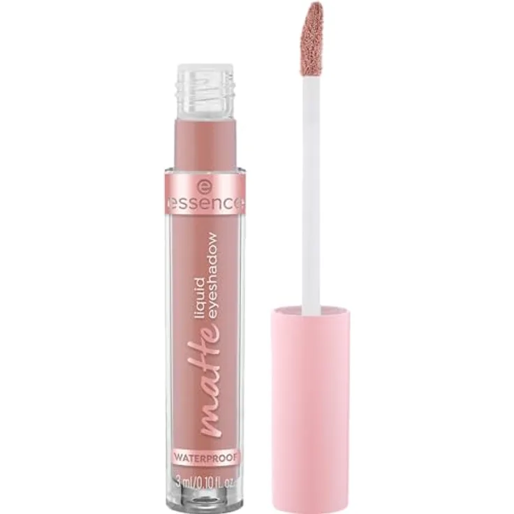 essence cosmetics matte liquid eyeshadow, Lidschatten Nr. 01 Nude, langanhaltend, abdeckend, schnelltrocknend, vegan, wasserfest, 1er Pack (4ml)