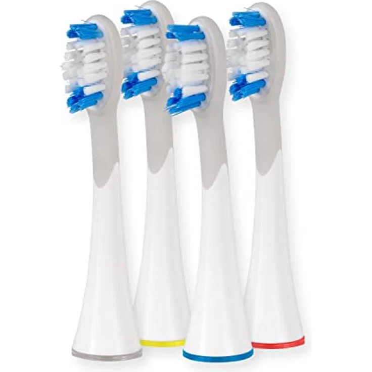 Silk'n SonicSmile weiß 4er-Pack Standard-Aufsteckbürsten mit Farbringen, Weiche Dupont-Borsten – Bild 2