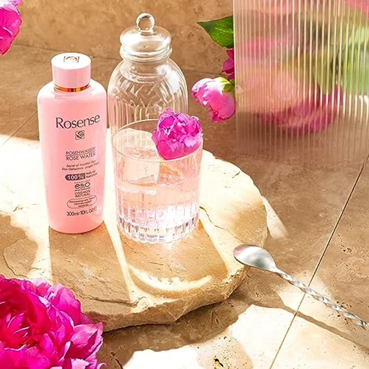 Rosense Pflege Gesichtspflege Rosenwasser 300 ml, für Damen und Herren  – Bild 5