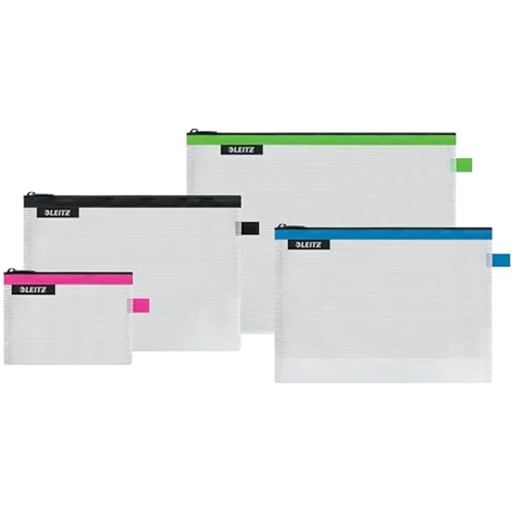 Leitz WOW Reise Zip-Kulturbeutel, durchsichtig, Wasserabweisend, Idealer Kosmetikbeutel für Reisen und im Handgepäck, Maße (BxHxT): 24 x 17 x 3 cm, Blau, 40140036 – Bild 5