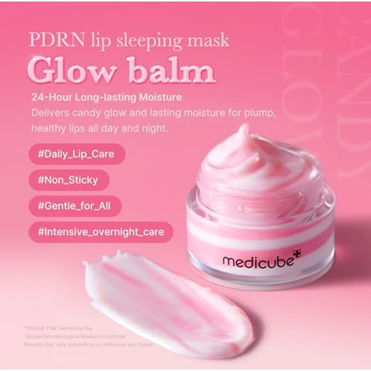Medicube PDRN Lippenpflege Schlafmaske Glow Balm mit Salmon PDRN, Kollagen und Sheabutter für langanhaltende Feuchtigkeit und glatte Lippen – Bild 3